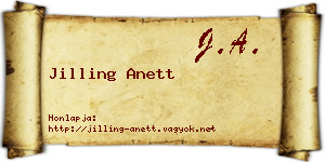 Jilling Anett névjegykártya